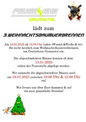 Weihnachtsbaumverbrennen Flyer(2025)